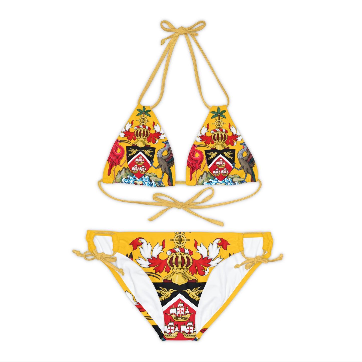 Trinidad And Tobago Strappy Bikini Set Yellow