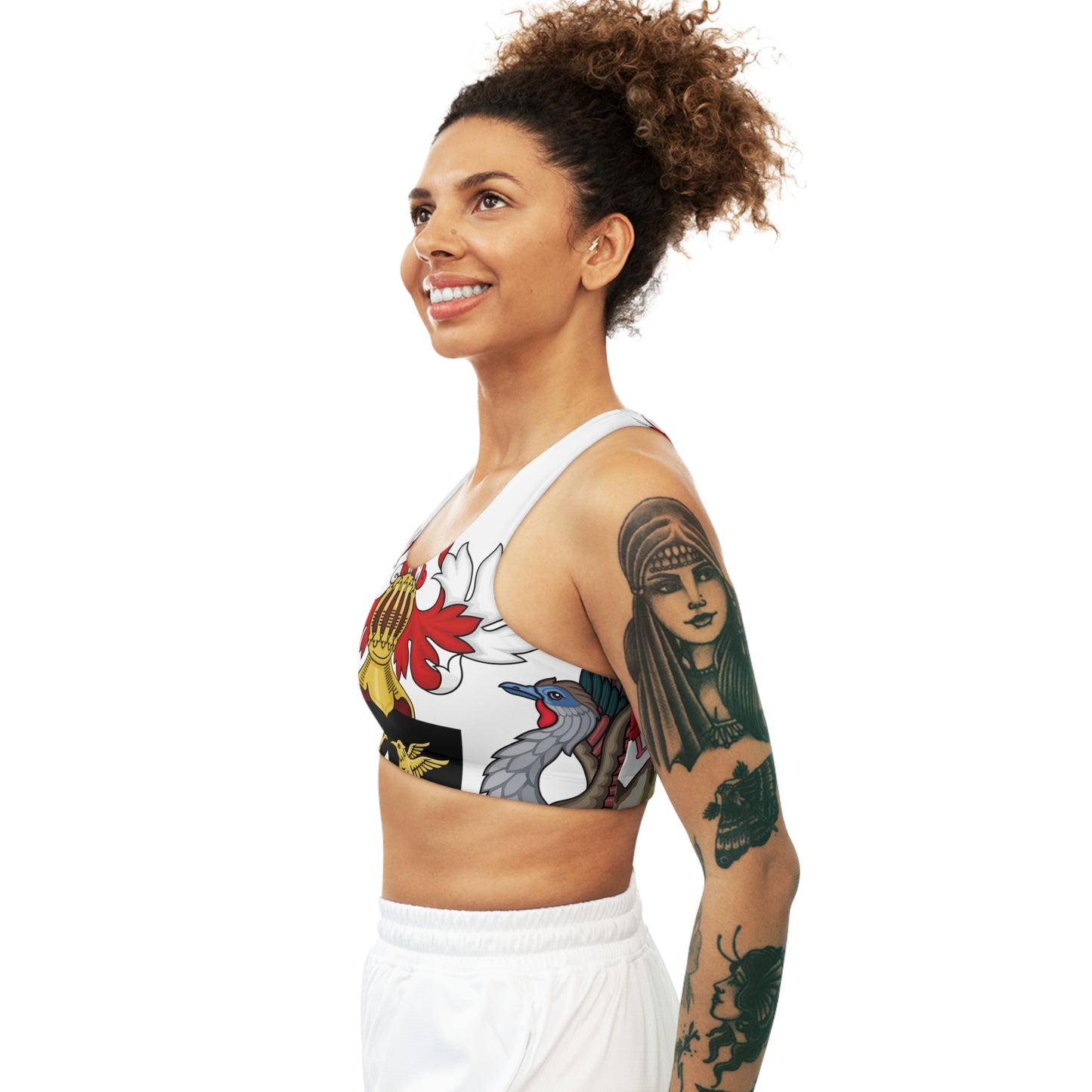 Trinidad And Tobago Women's Seamless Sports Bra White
