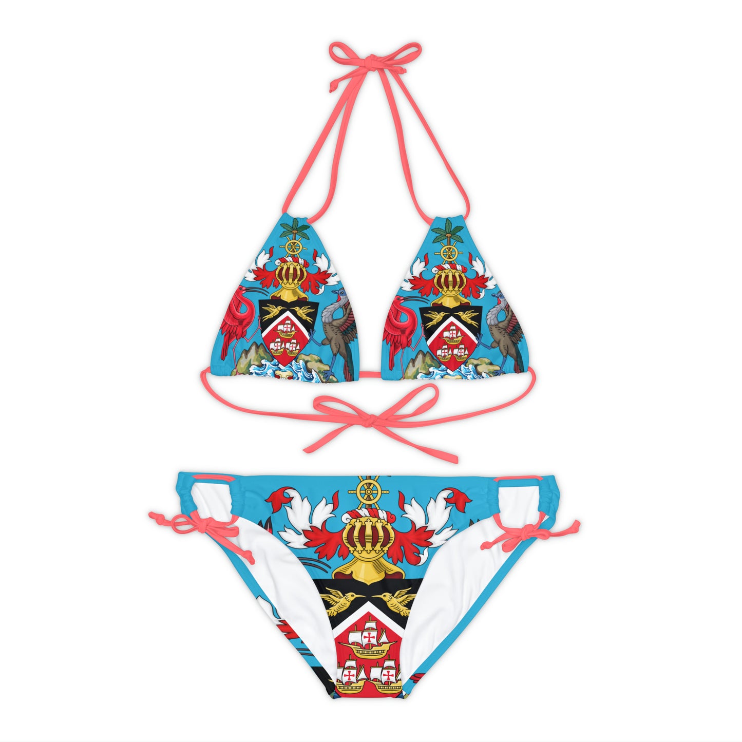 Trinidad And Tobago Strappy Bikini Set Turquoise