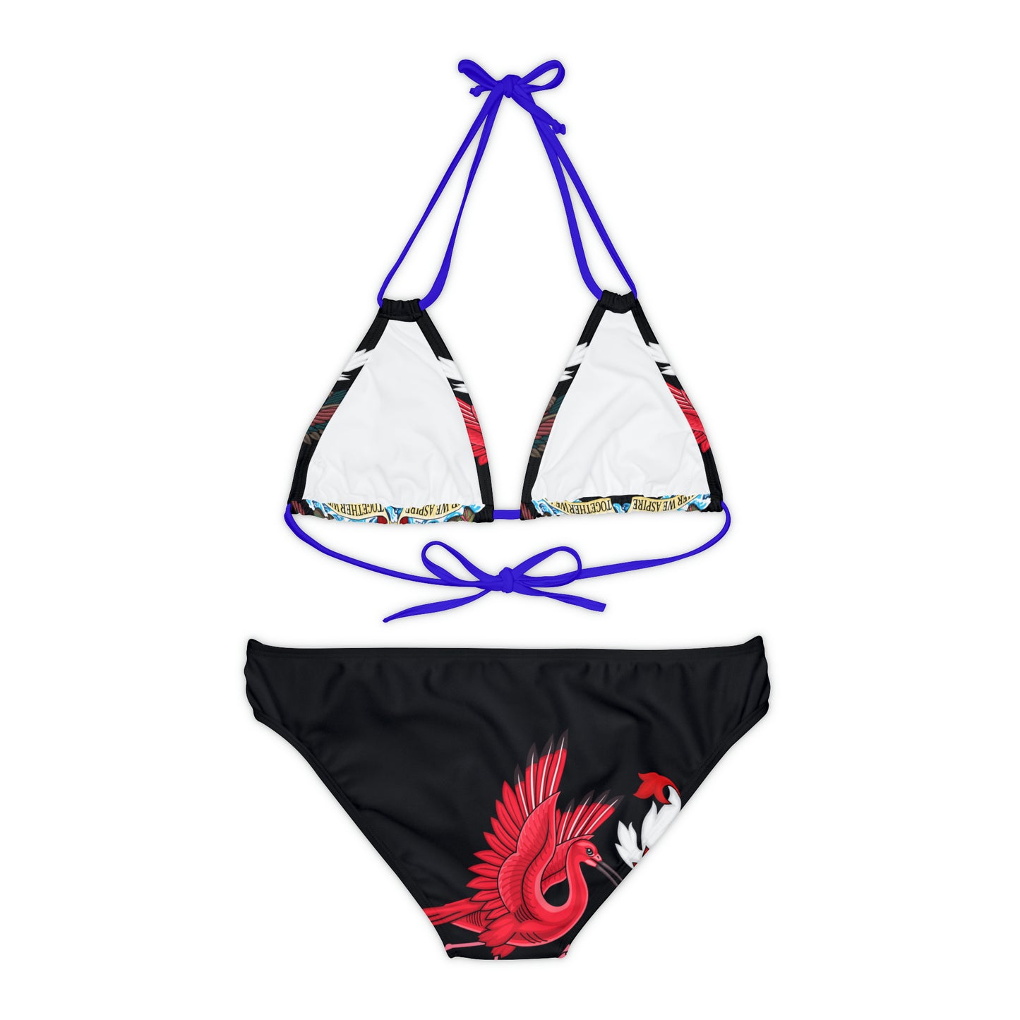 Trinidad And Tobago Strappy Bikini Set Black And Gold