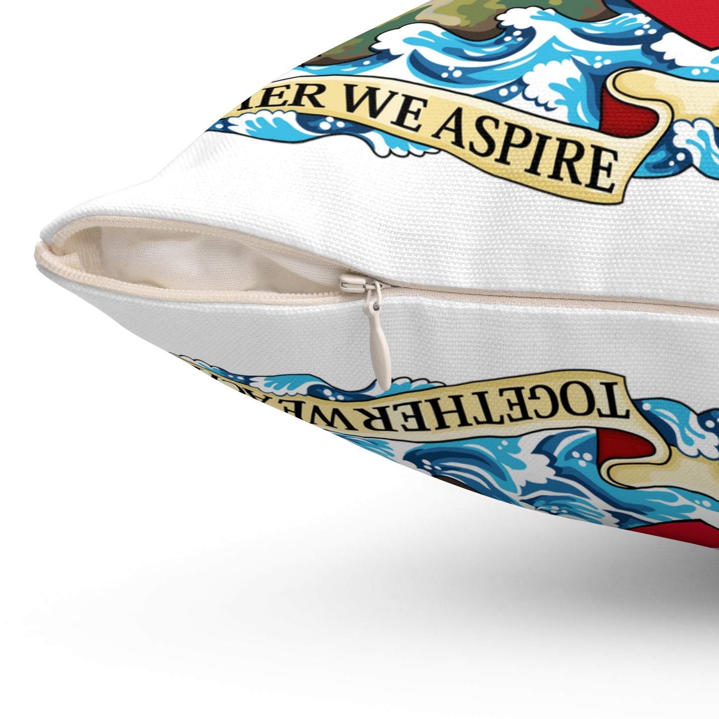 Trinidad And Tobago Square Pillow White