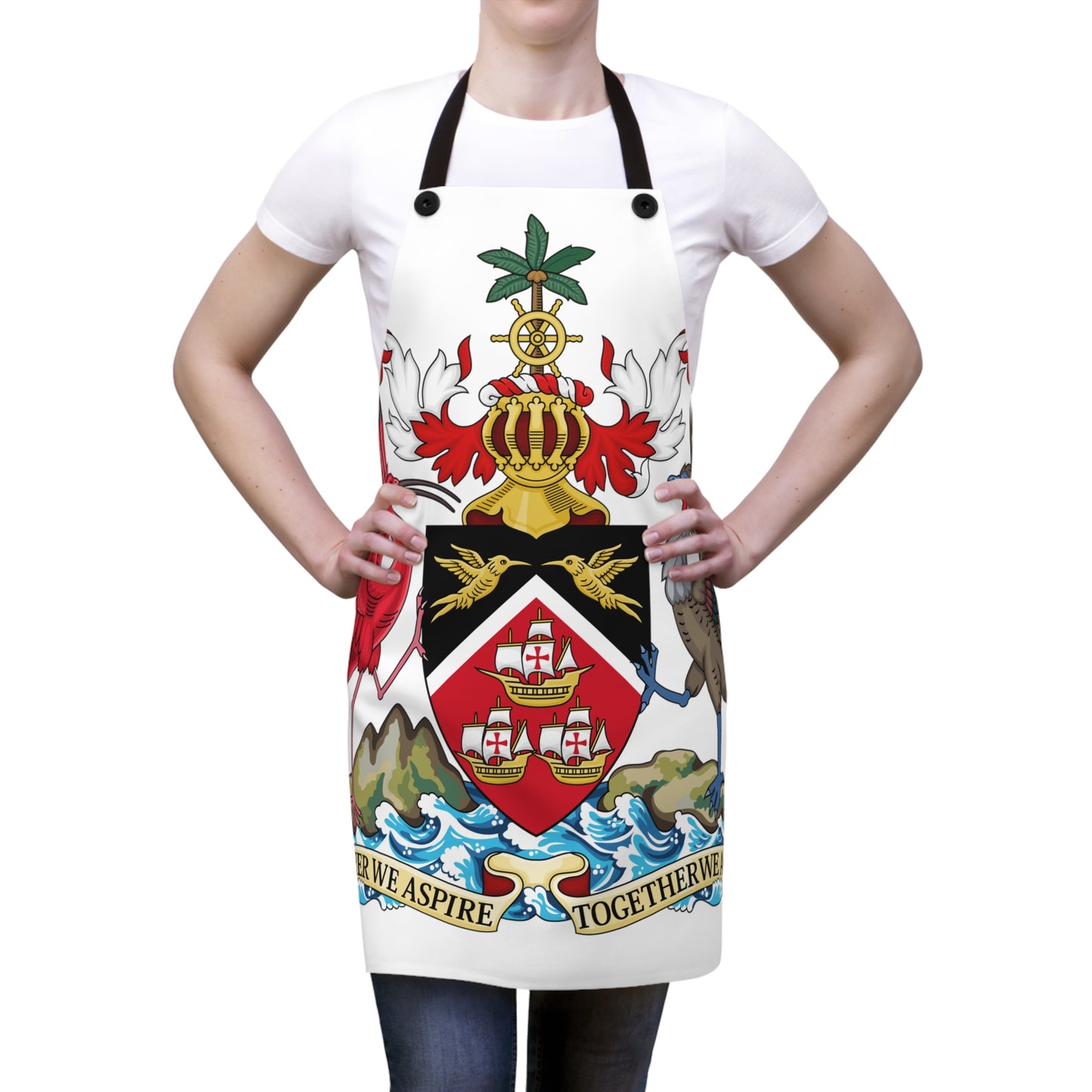 Trinidad And Tobago Chef Apron White
