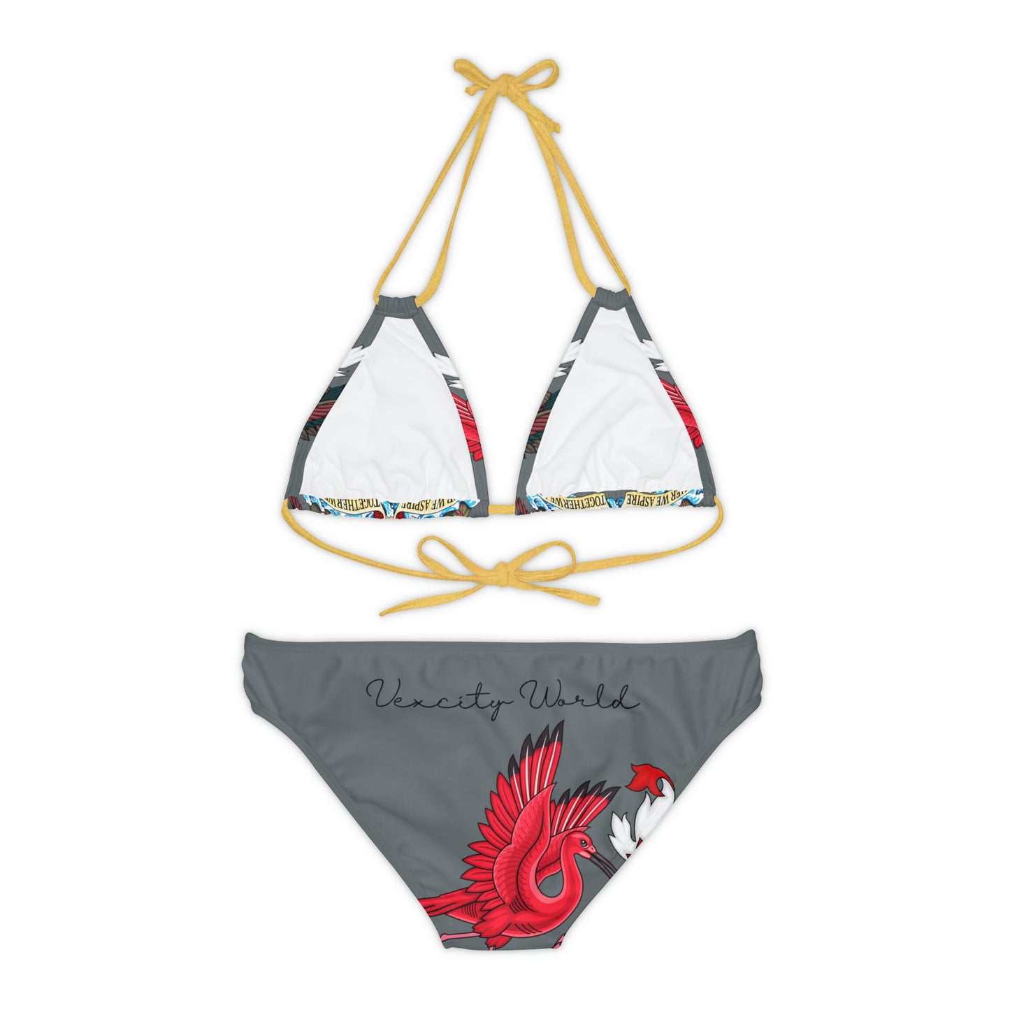 Trinidad And Tobago Strappy Bikini Set Grey