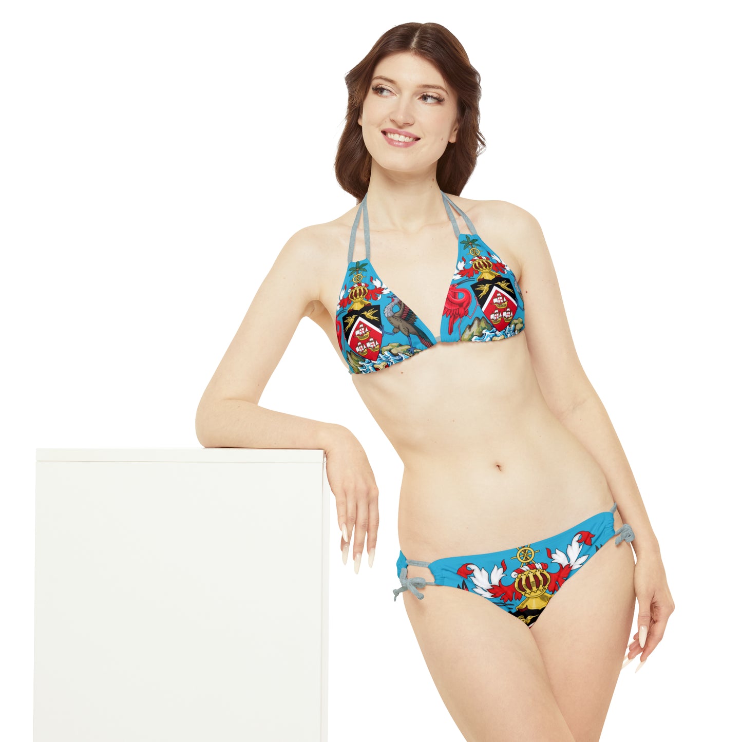 Trinidad And Tobago Strappy Bikini Set Turquoise