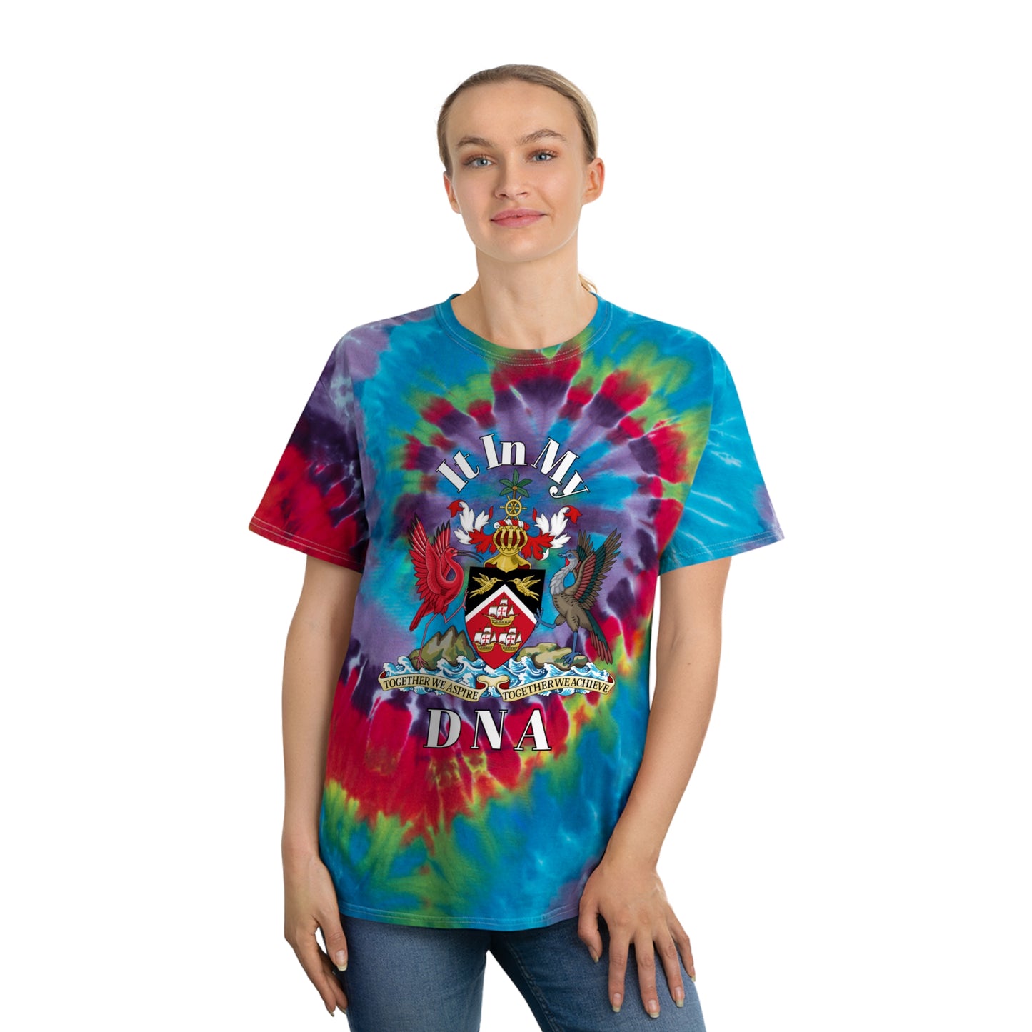 Trinidad And Tobago Unisex Tie-Dye Tee, Spiral Colors