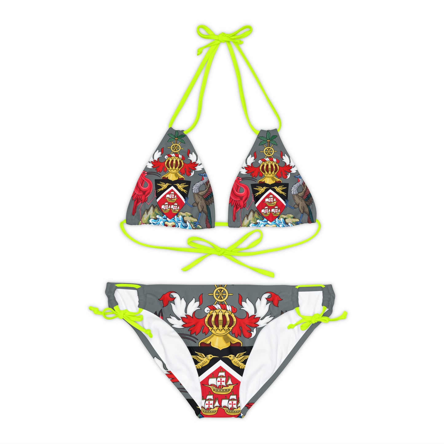 Trinidad And Tobago Strappy Bikini Set Grey