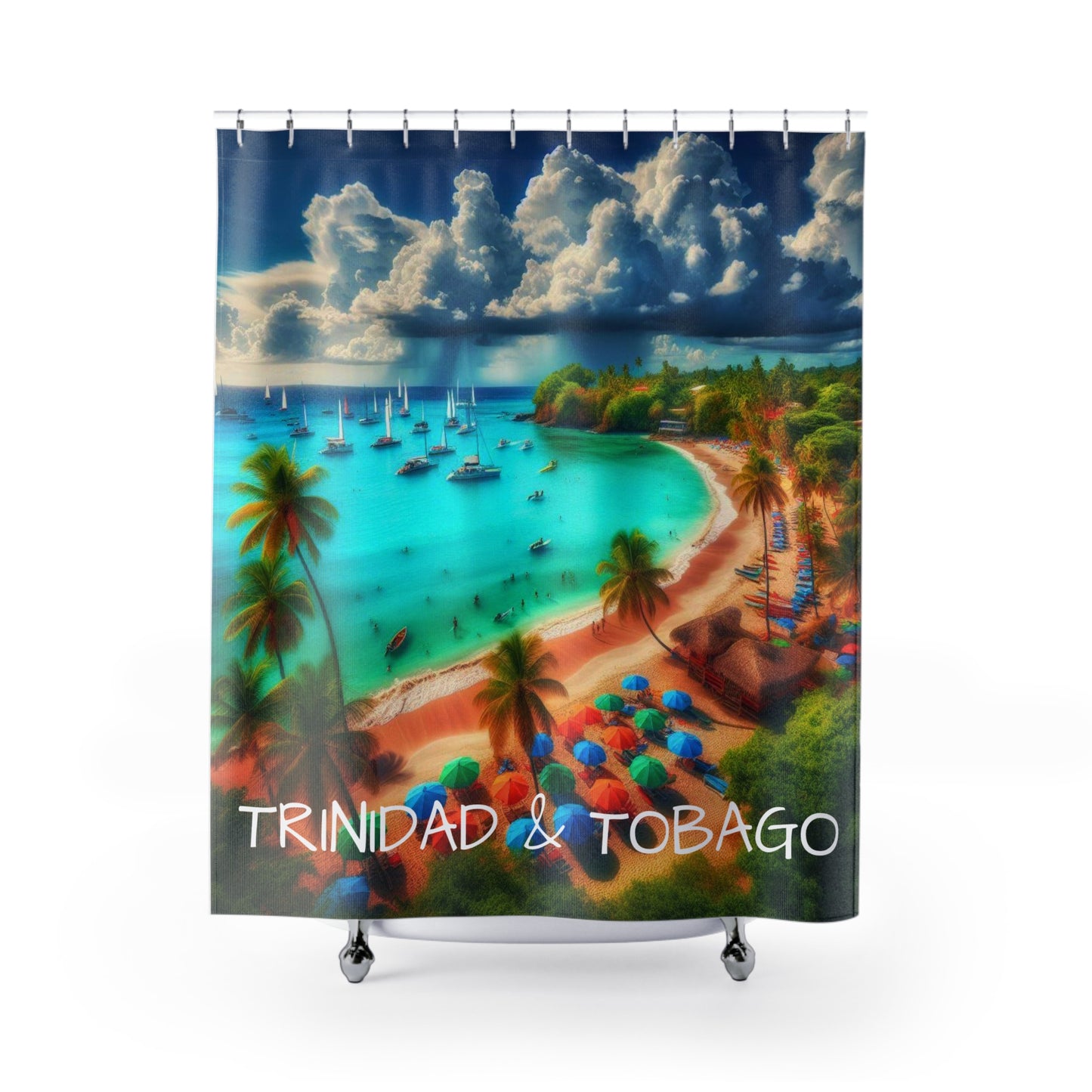 Trinidad And Tobago Island Vibe Shower Curtains