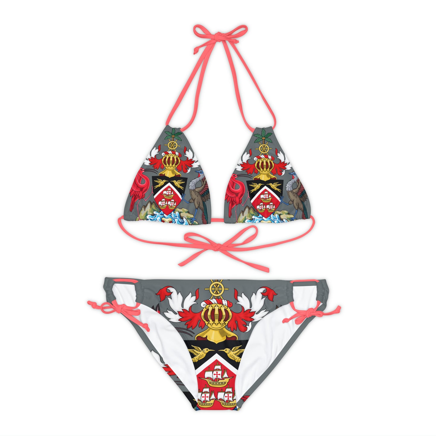 Trinidad And Tobago Strappy Bikini Set Grey