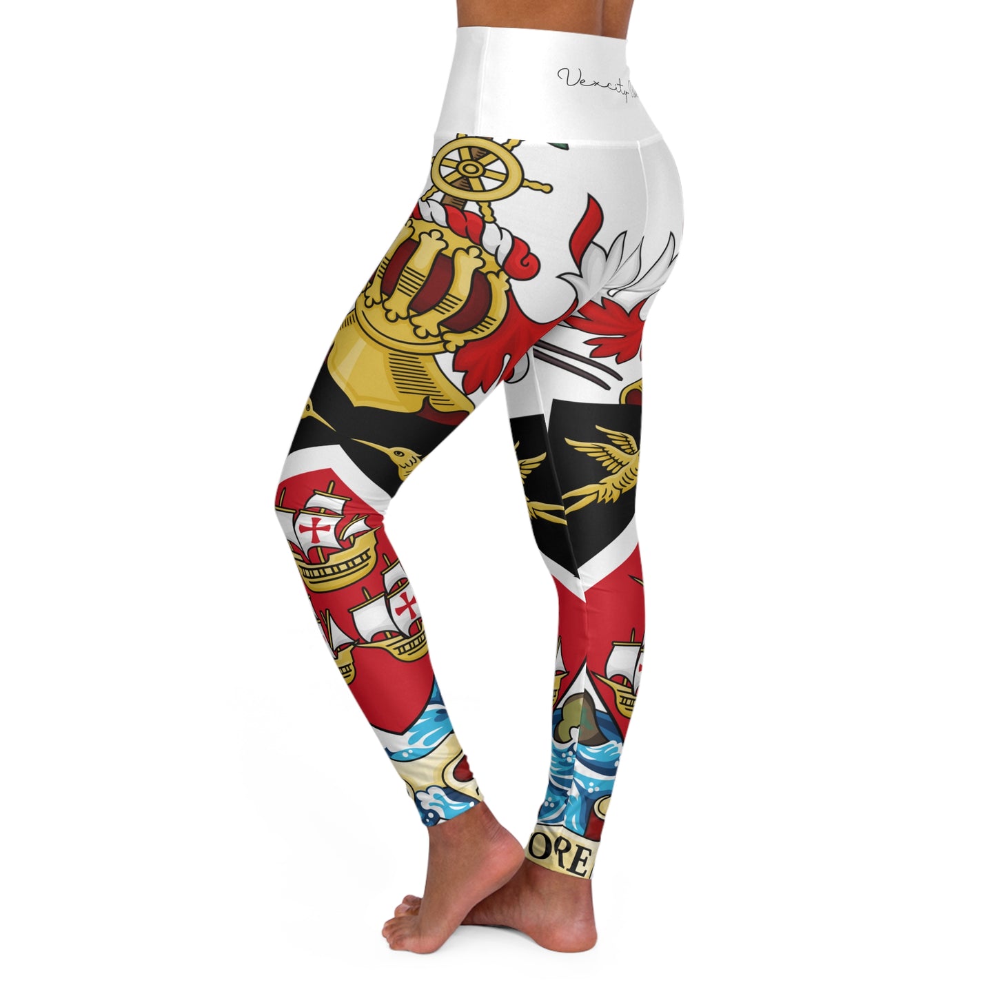 Trinidad And Tobago Women's High Waisted Yoga Leggings White