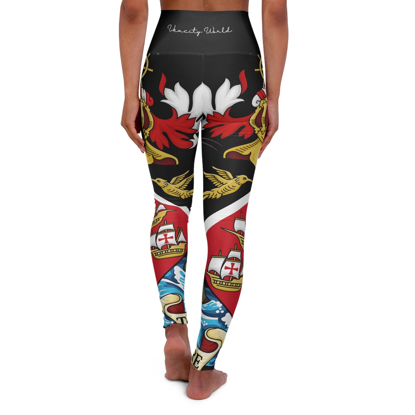 Trinidad And Tobago Women's High Waisted Yoga Leggings Black