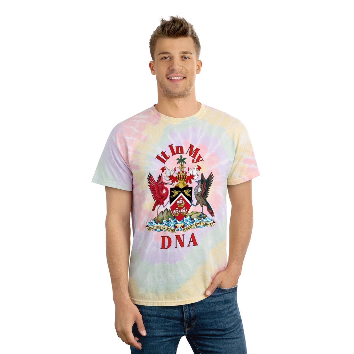 Trinidad And Tobago Unisex Tie-Dye Tee, Spiral
