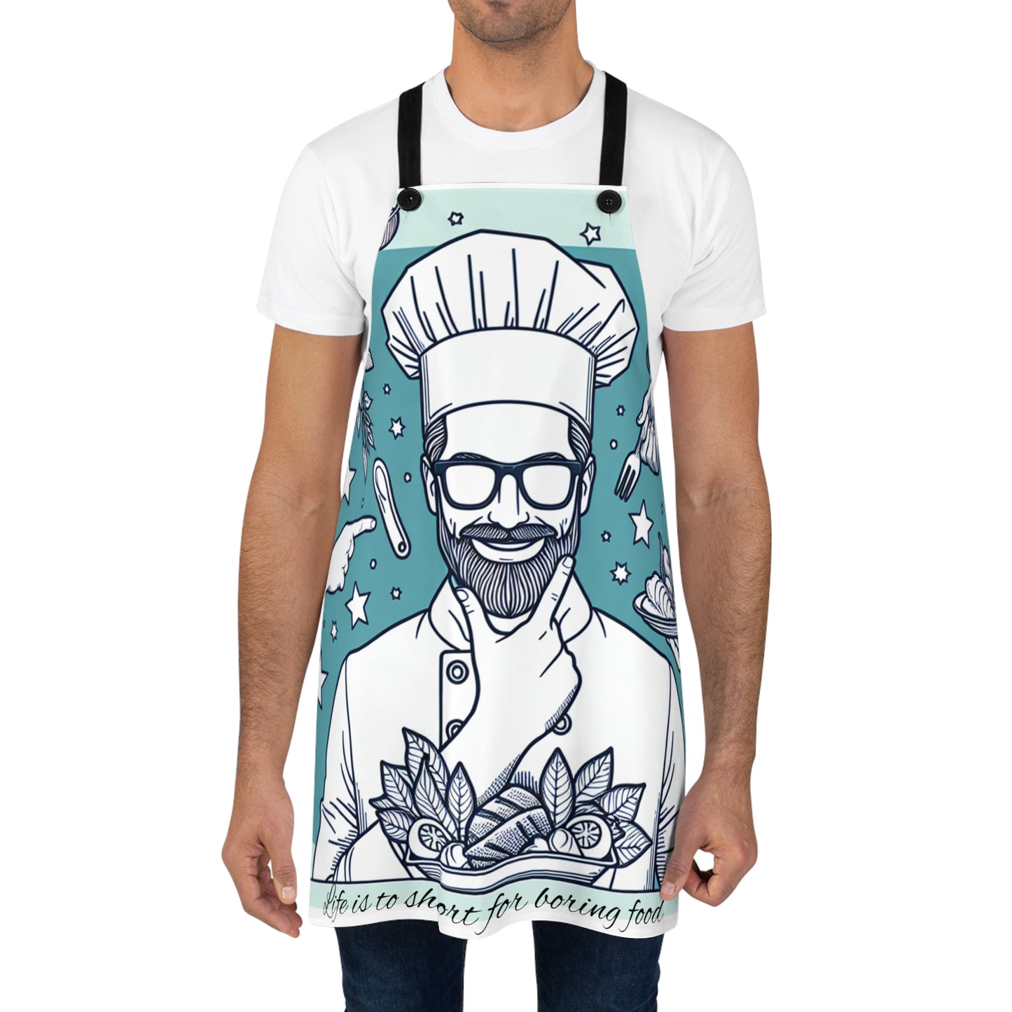 Funny Life too short for boring food Chef Apron