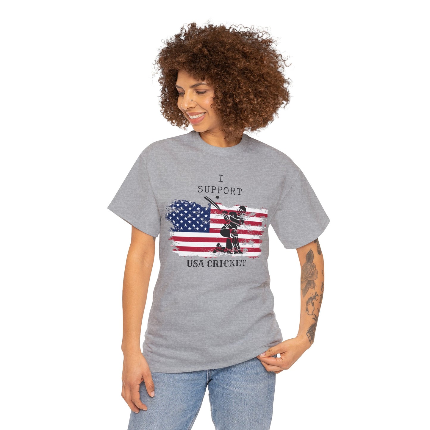 Support USA Cricket Gift T- shirt
