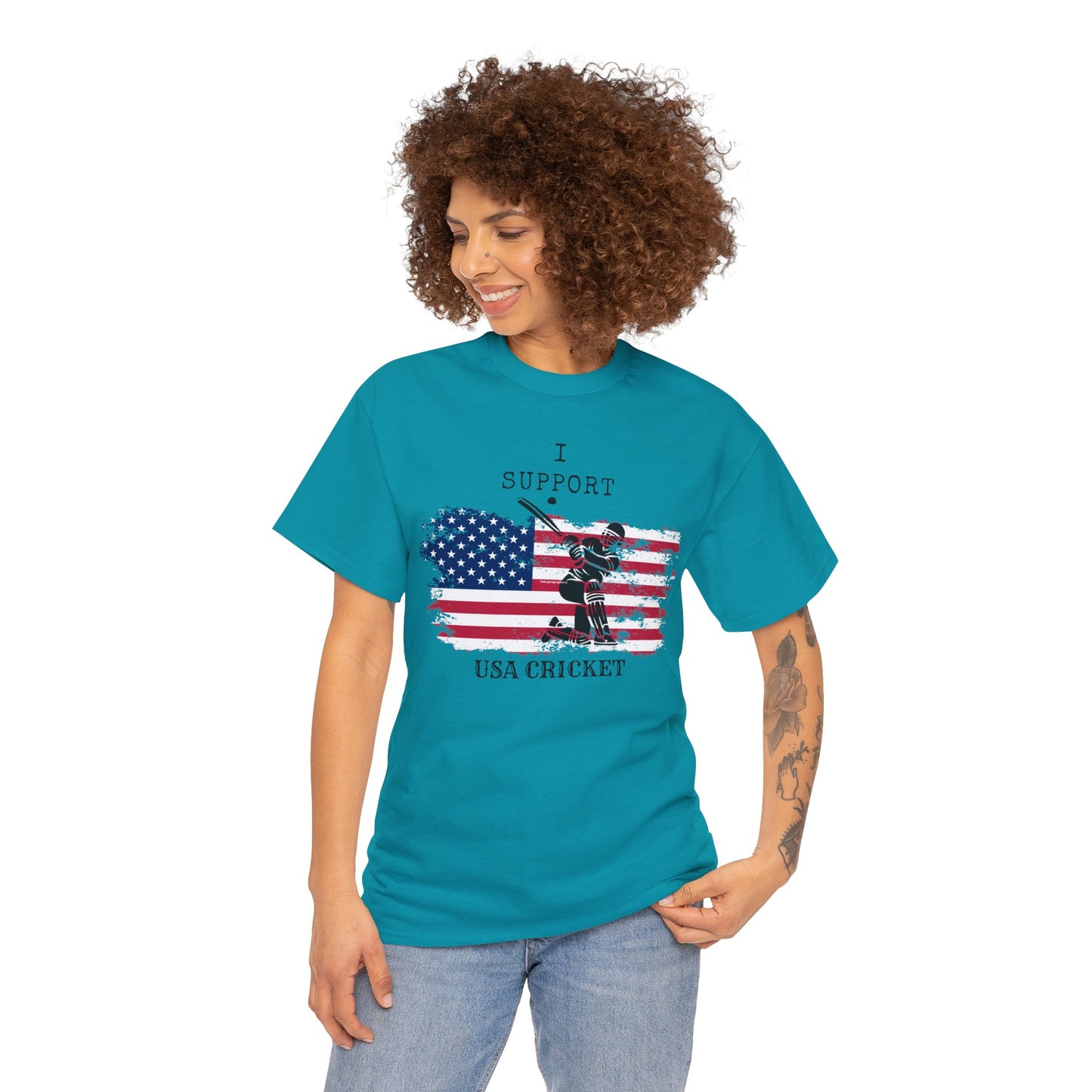 Support USA Cricket Gift T- shirt