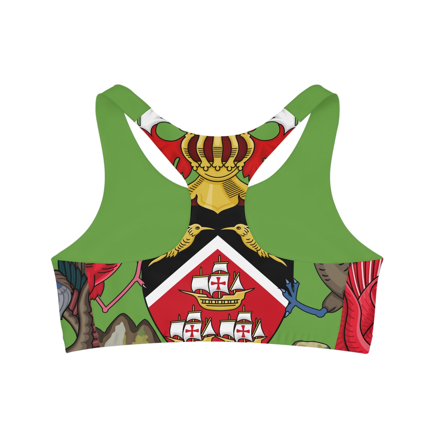 Trinidad And Tobago Women's Seamless Sports Bra Green