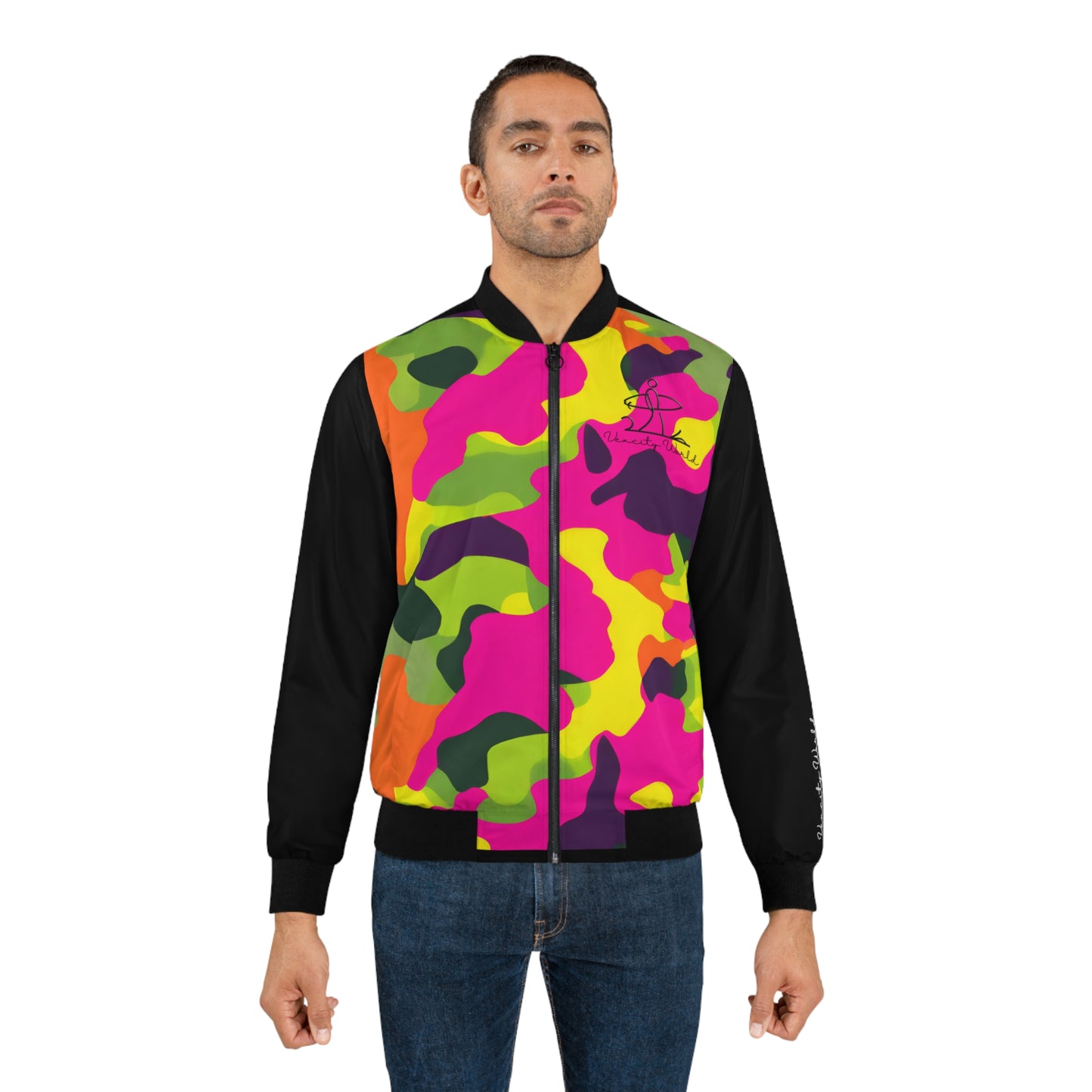 Vexcity World Surfing inspired Bomber Jacket Camouflage