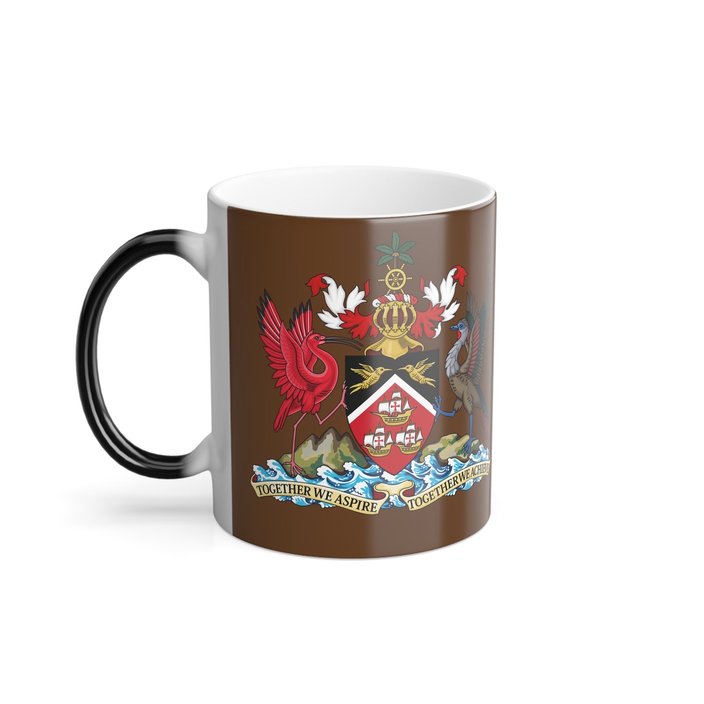 Trinidad And Tobago Coffee Mug, 11oz Brown