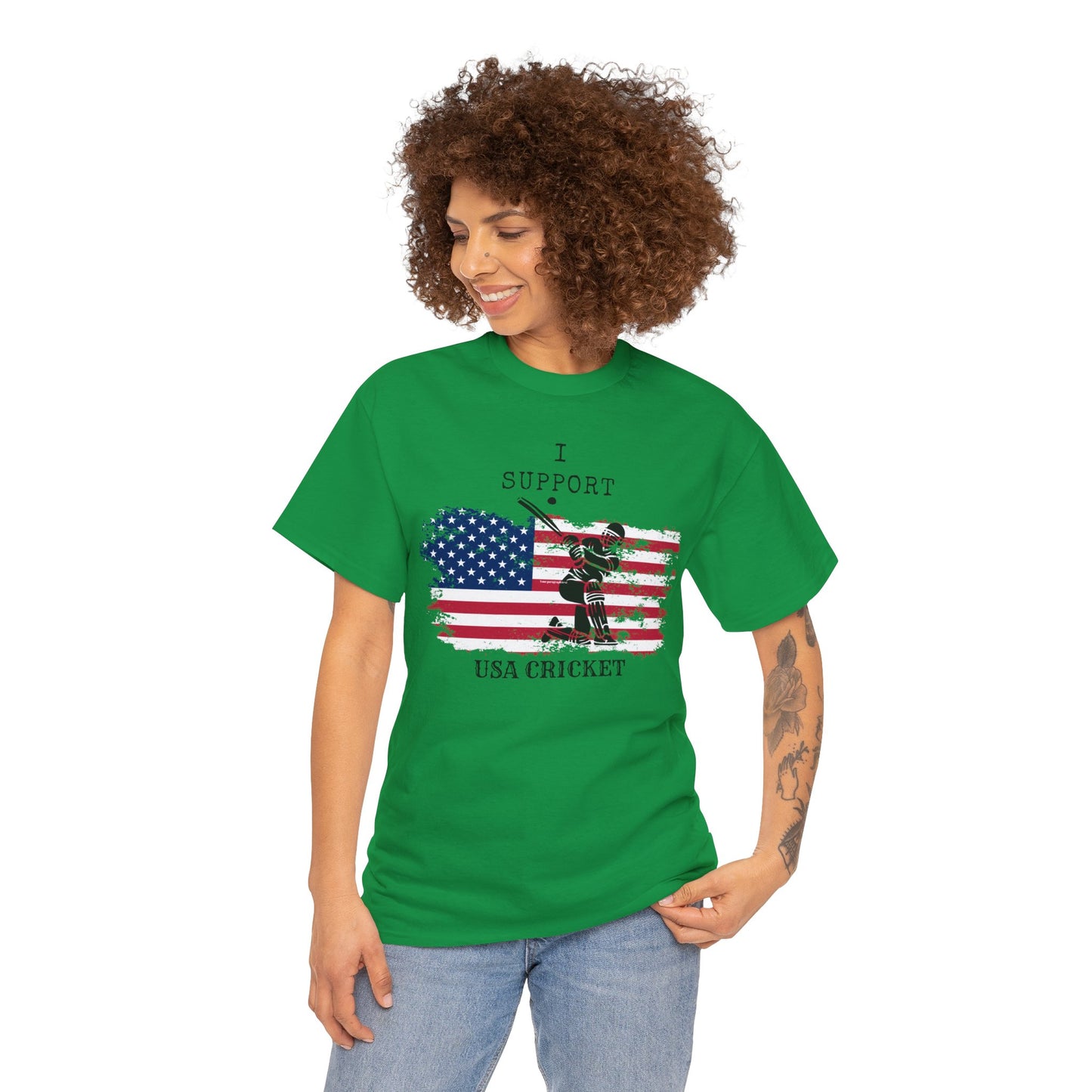 Support USA Cricket Gift T- shirt