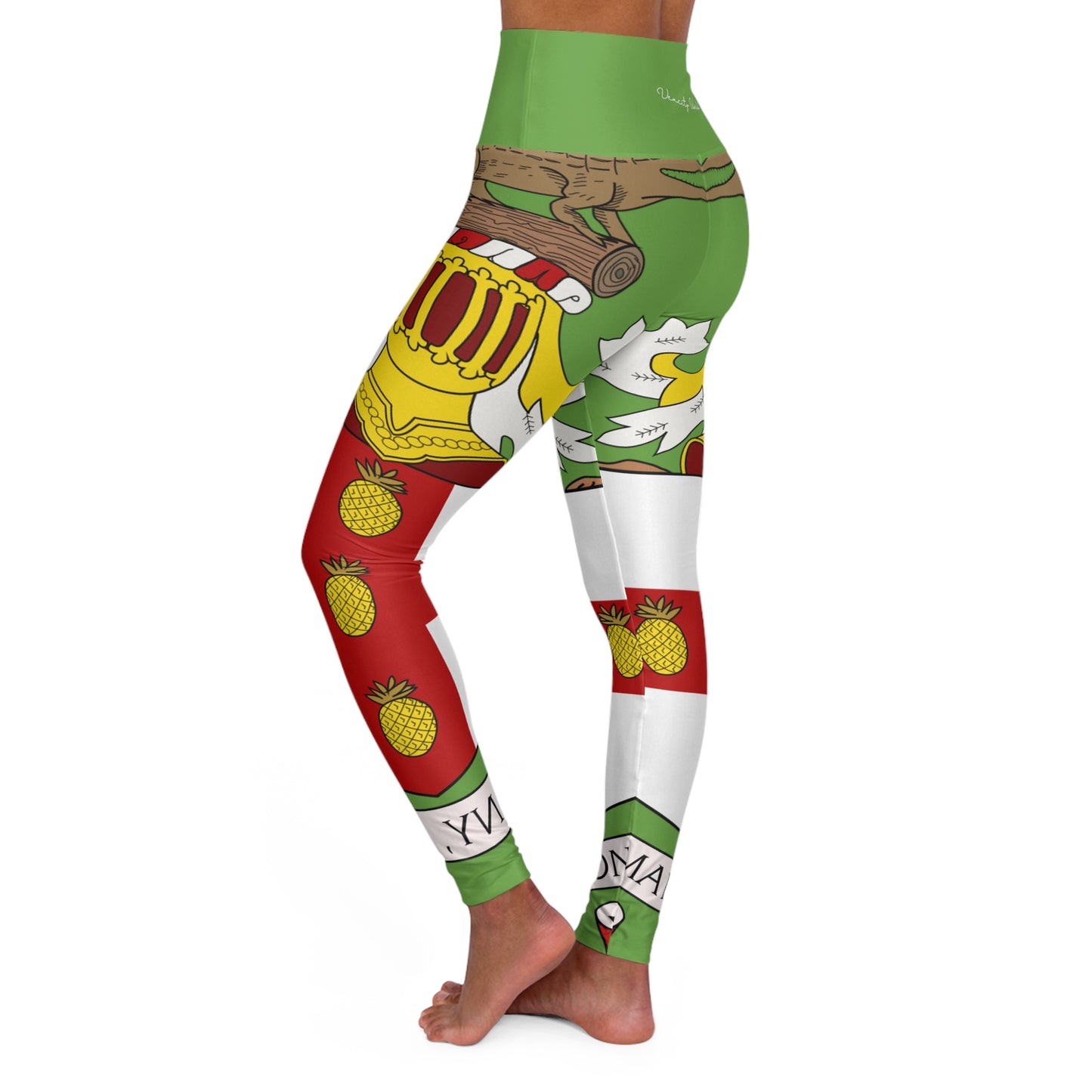 Jamaica Women's High Waisted Yoga Leggings Black