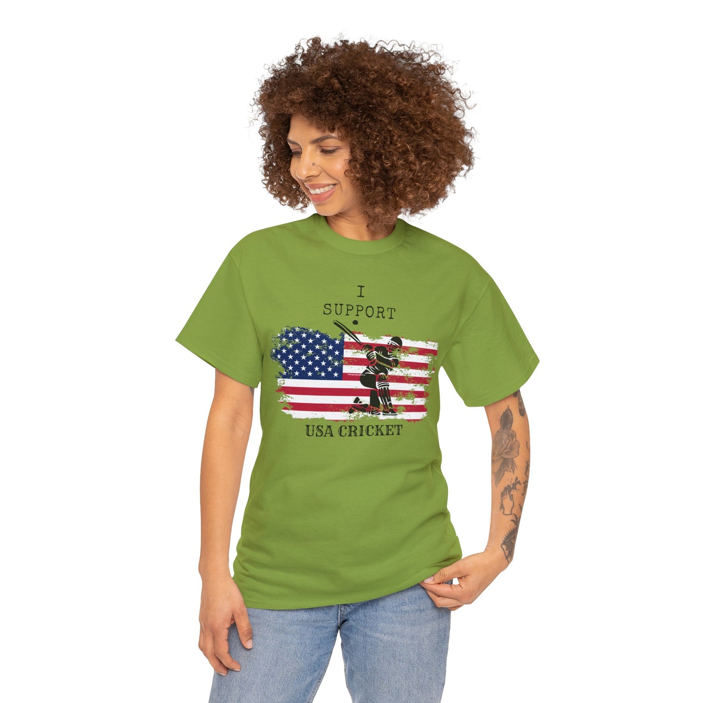 Support USA Cricket Gift T- shirt