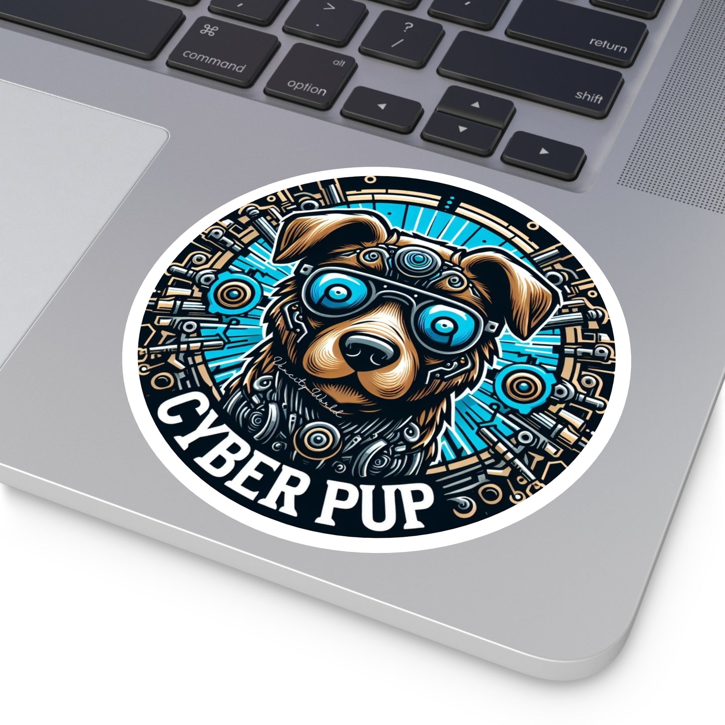 Cyber PuP Dog Sticker, Indoor\Outdoor