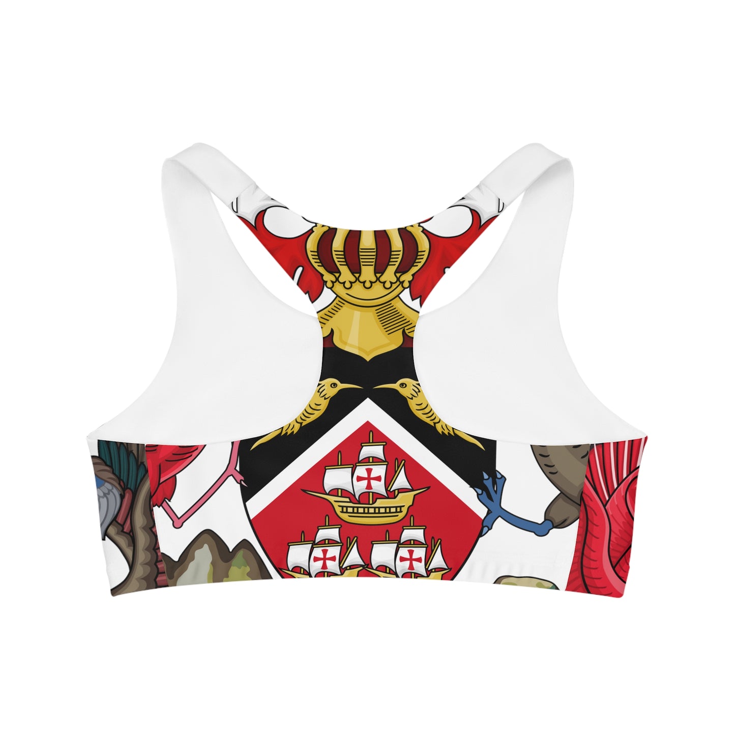 Trinidad And Tobago Women's Seamless Sports Bra White