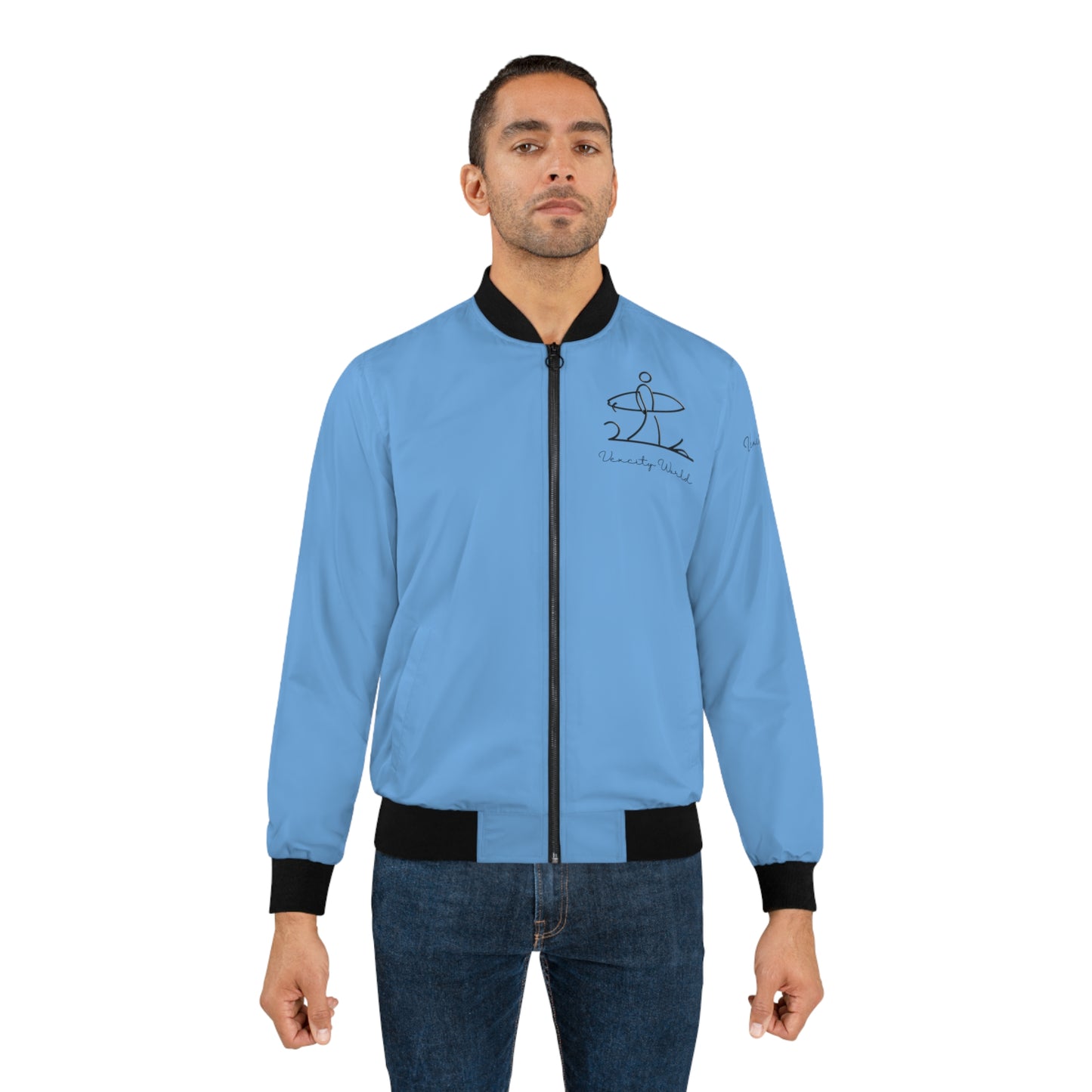 Vexcity World Bomber Jacket Light Blue