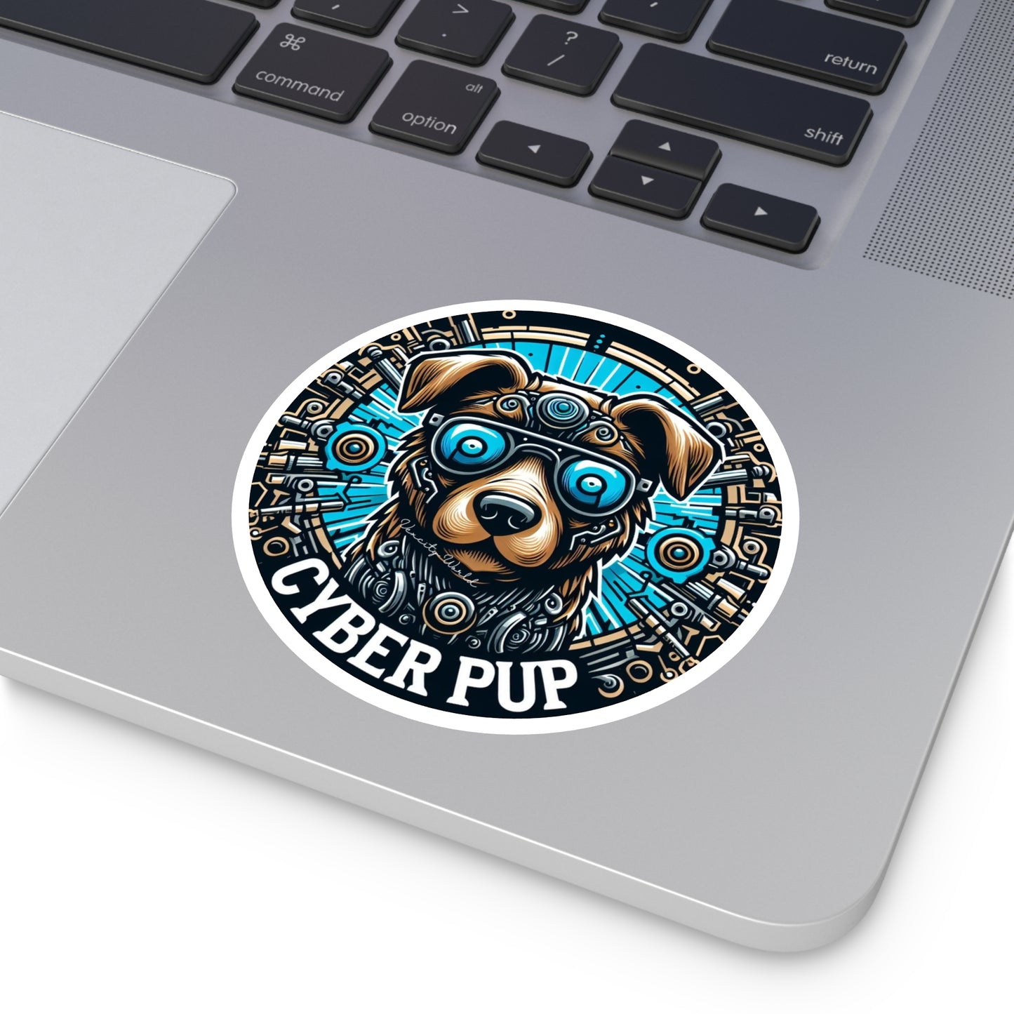 Cyber PuP Dog Sticker, Indoor\Outdoor
