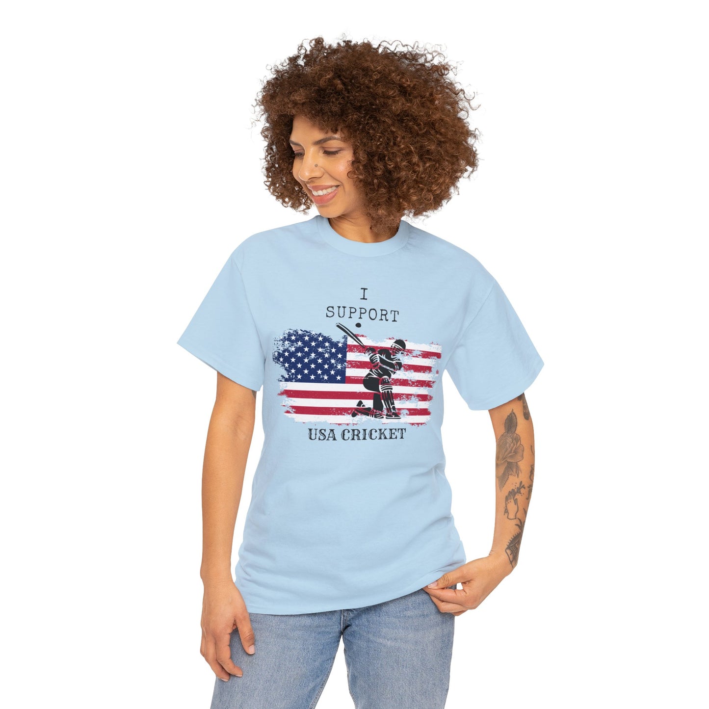 Support USA Cricket Gift T- shirt