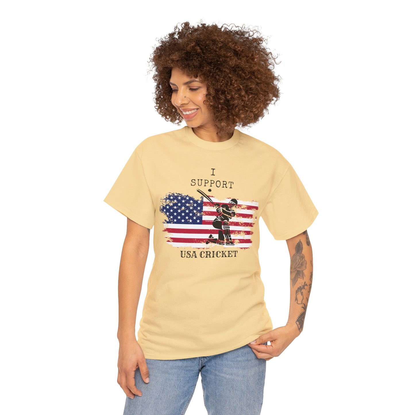 Support USA Cricket Gift T- shirt