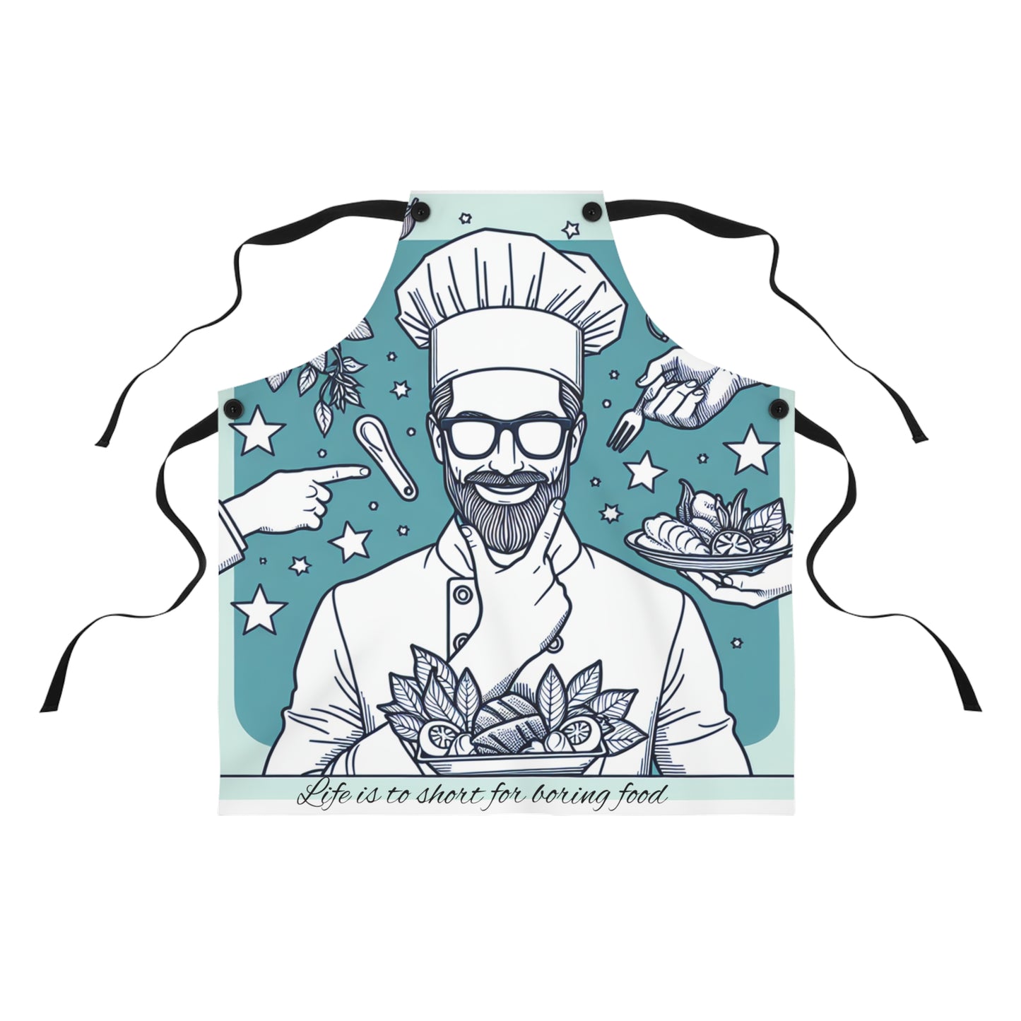 Funny Life too short for boring food Chef Apron