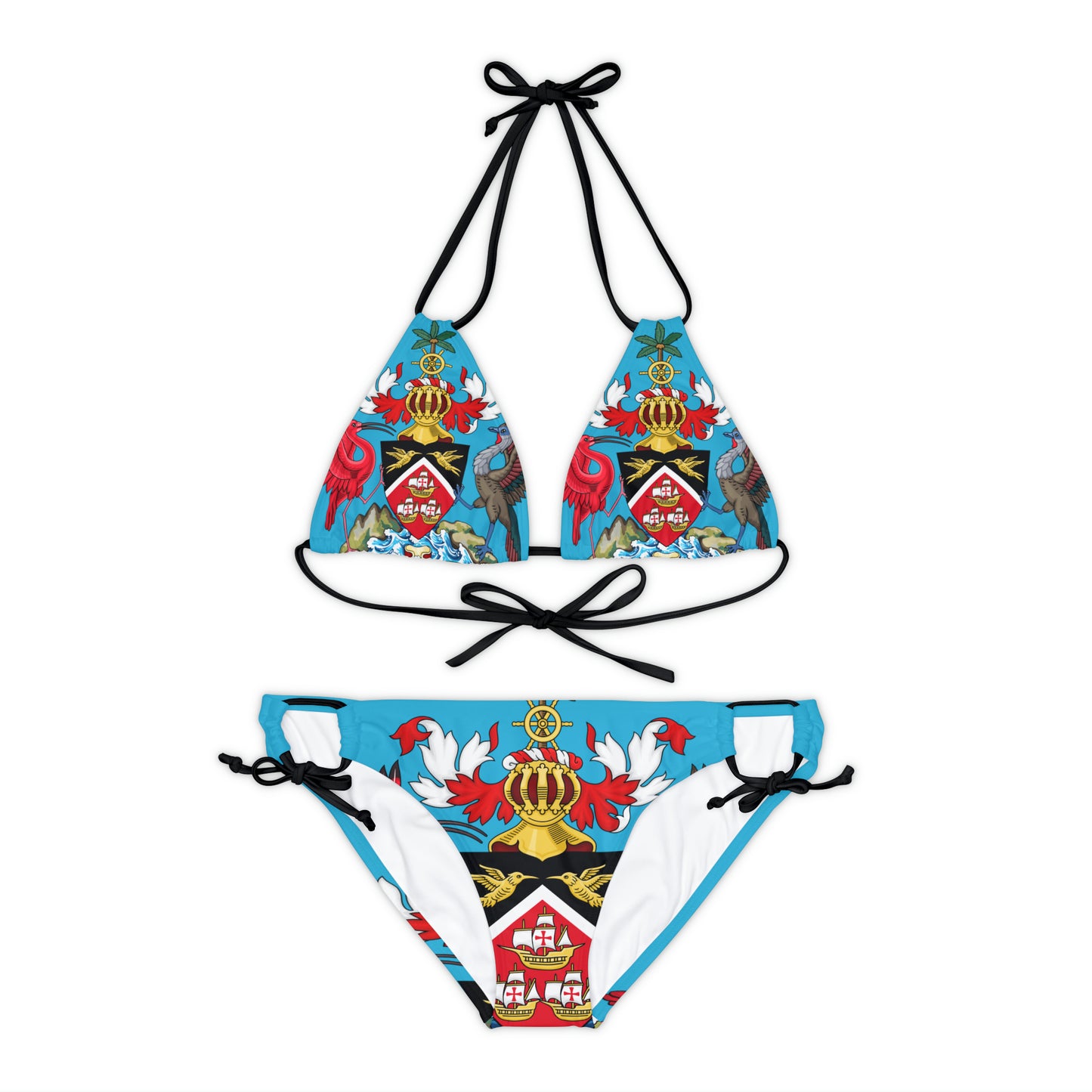 Trinidad And Tobago Strappy Bikini Set Turquoise