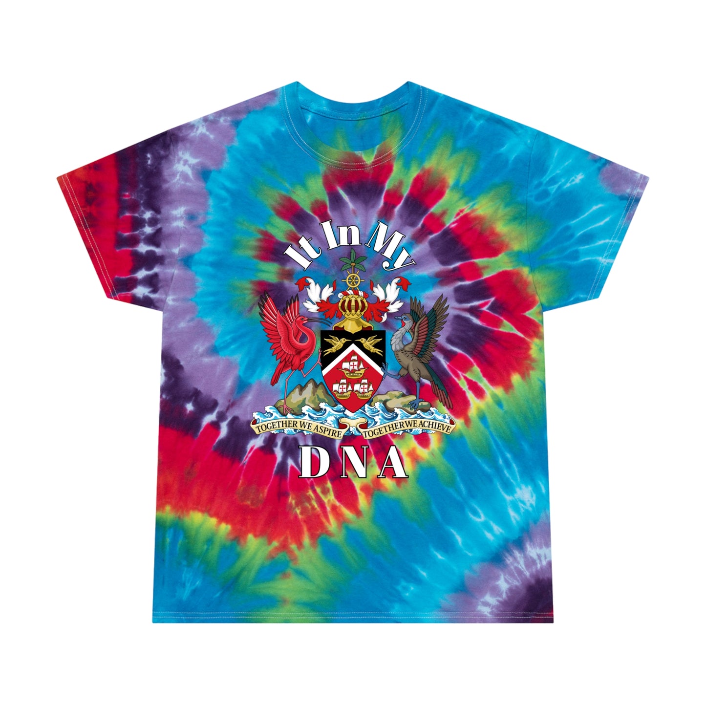 Trinidad And Tobago Unisex Tie-Dye Tee, Spiral Colors