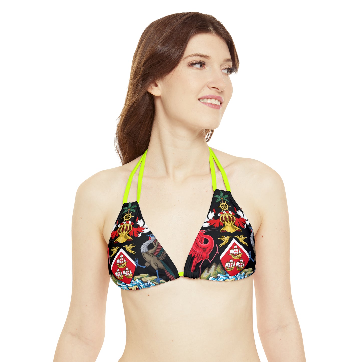 Trinidad And Tobago Strappy Bikini Set Black And Gold