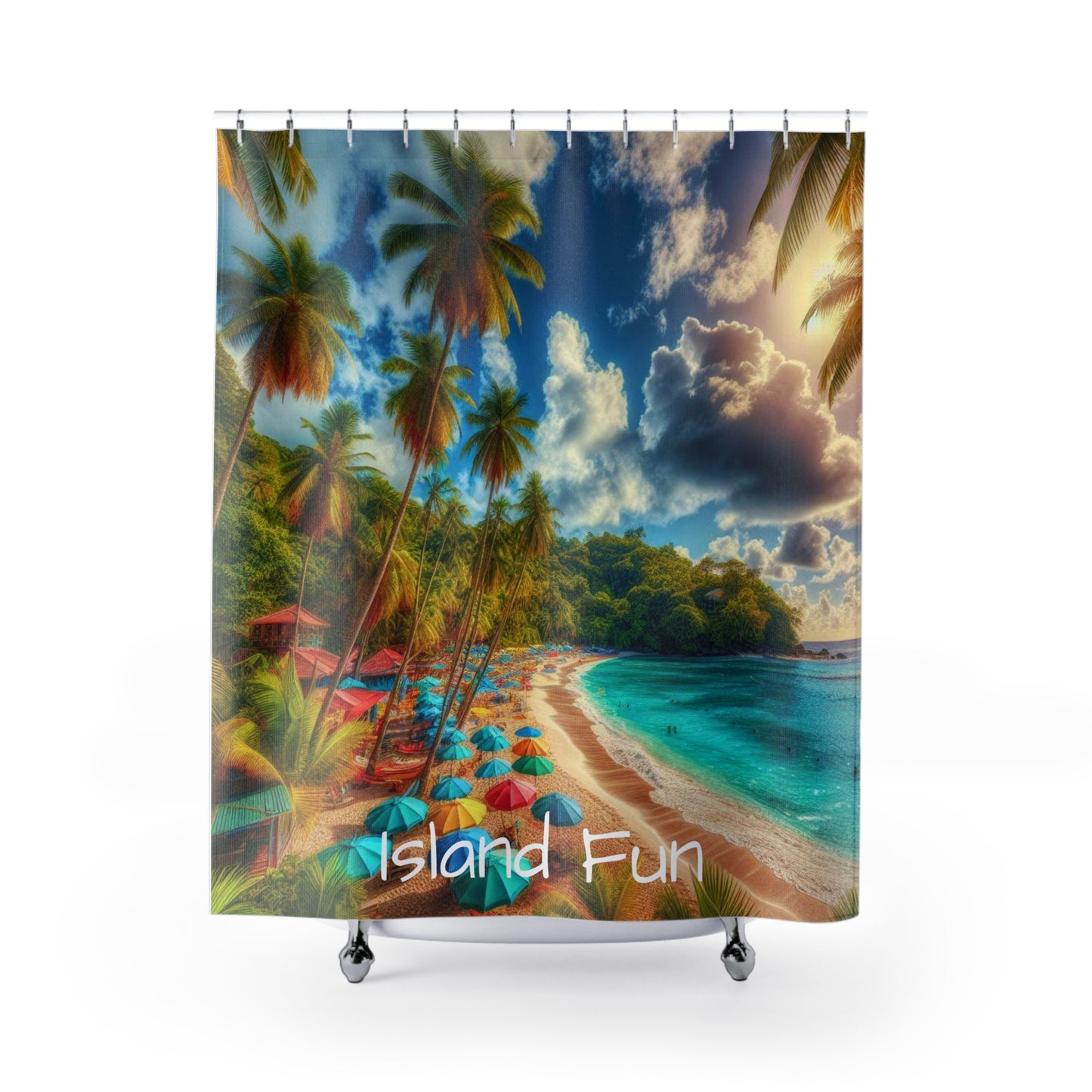 Trinidad And Tobago Island Fun Shower Curtains
