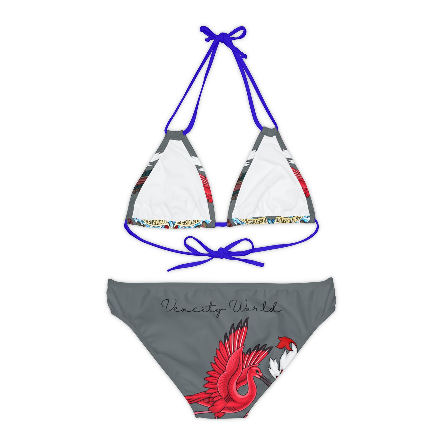 Trinidad And Tobago Strappy Bikini Set Grey