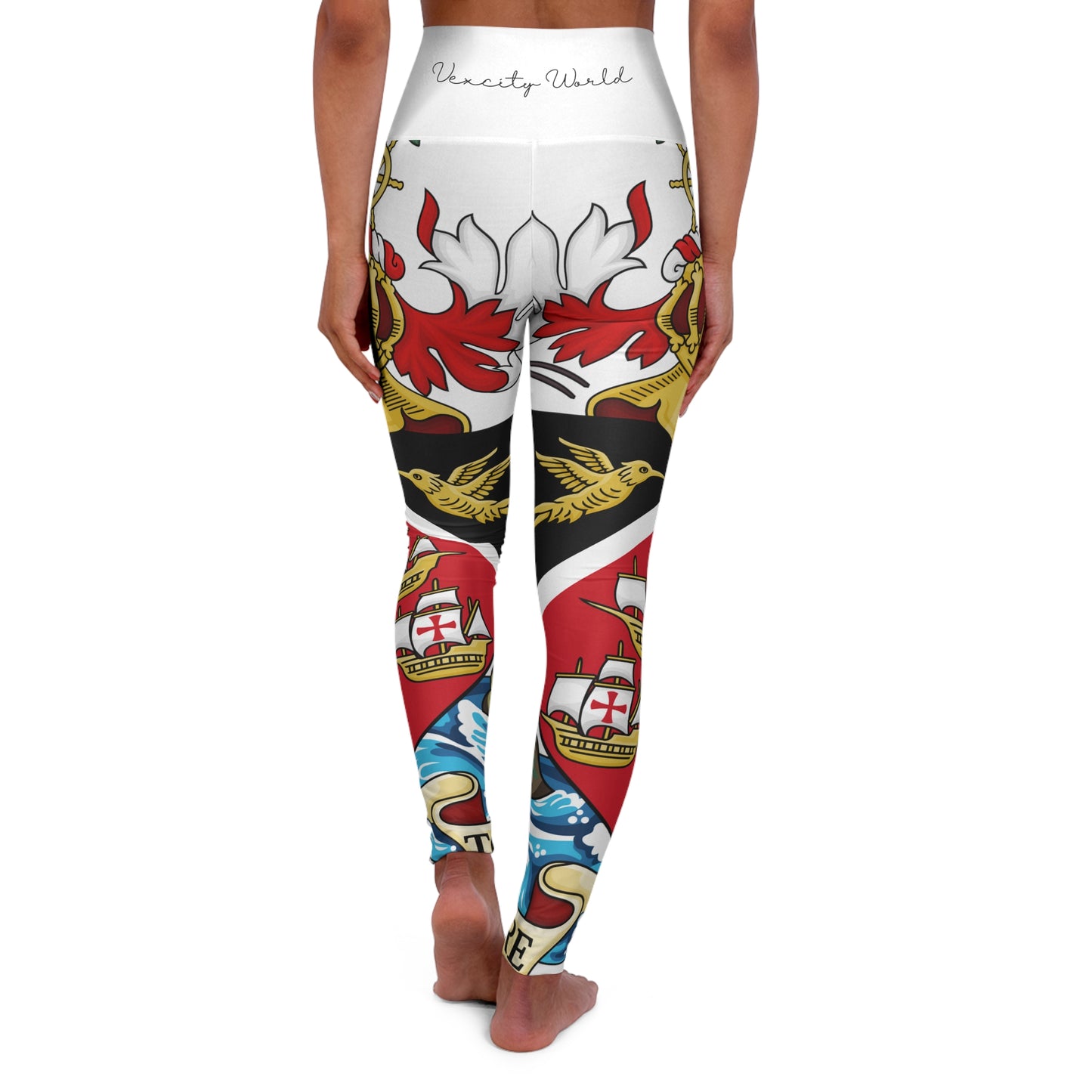 Trinidad And Tobago Women's High Waisted Yoga Leggings White