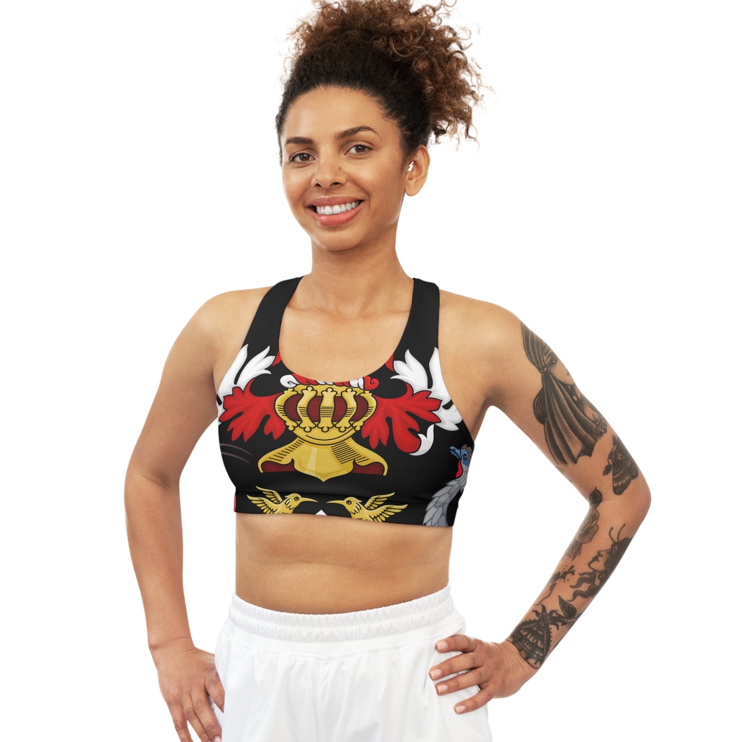 Trinidad And Tobago Women's Seamless Sports Bra Black