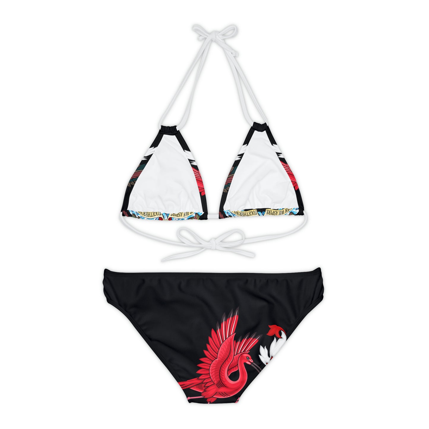 Trinidad And Tobago Strappy Bikini Set Black And Gold