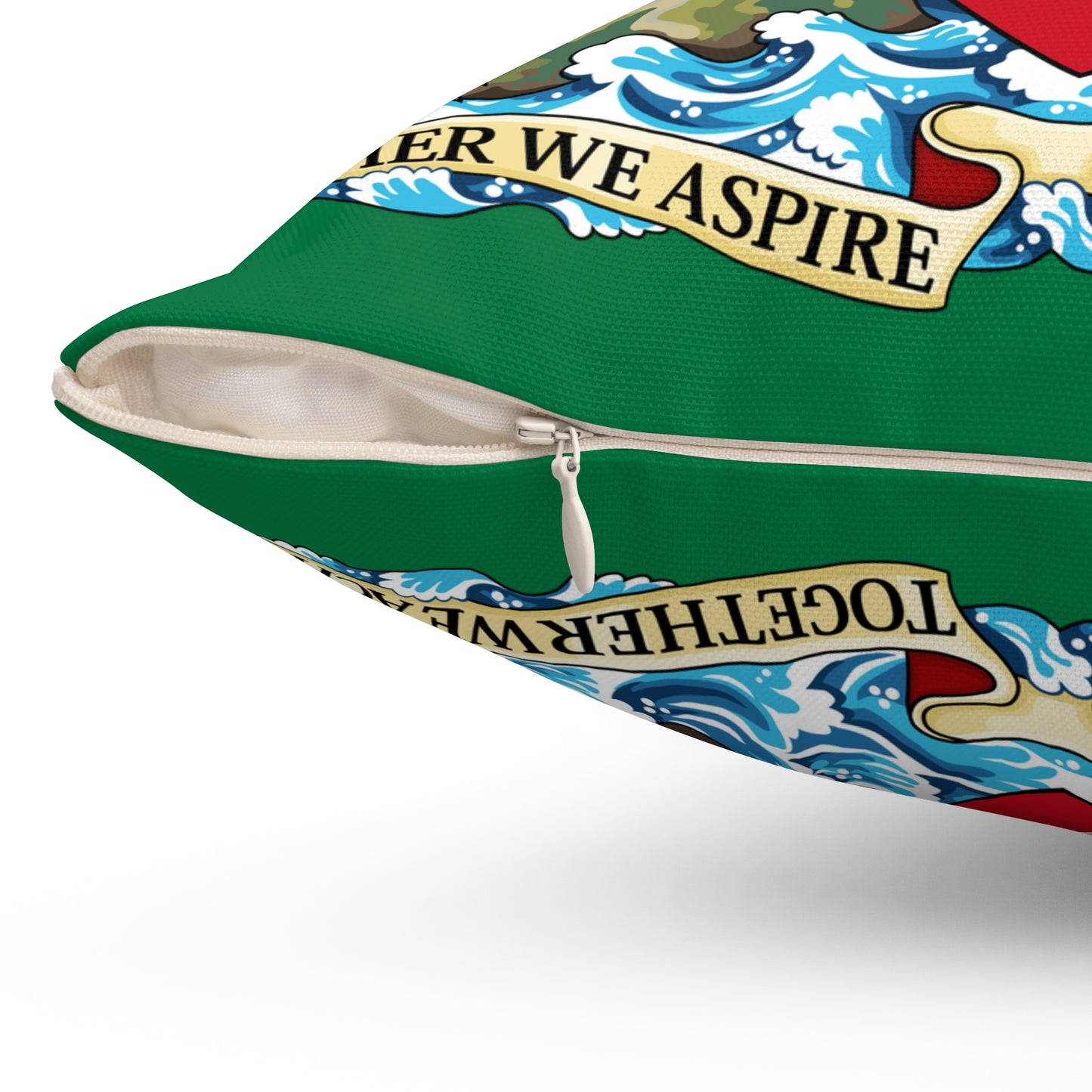 Trinidad And Tobago Square Pillow Green