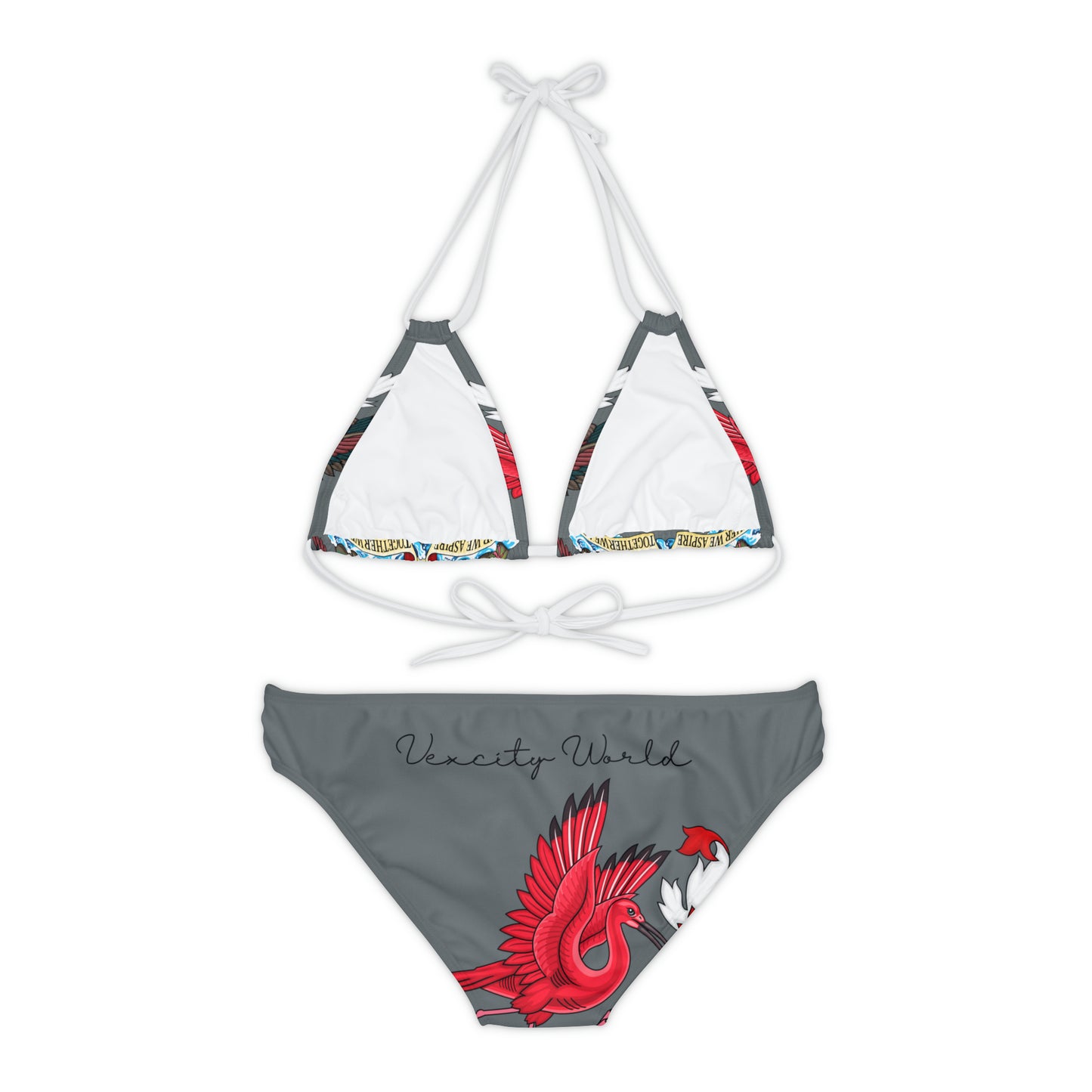 Trinidad And Tobago Strappy Bikini Set Grey