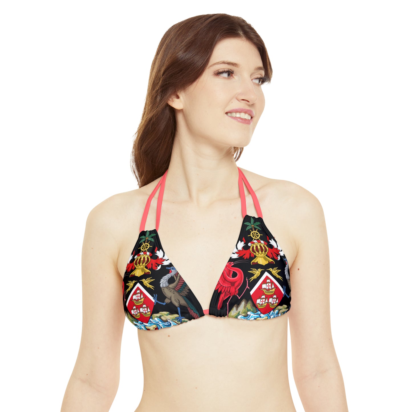 Trinidad And Tobago Strappy Bikini Set Black And Gold