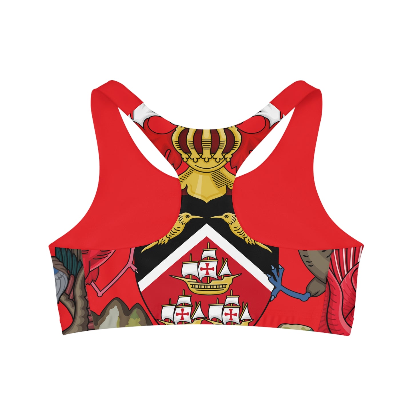 Trinidad And Tobago Women's Seamless Sports Bra Red