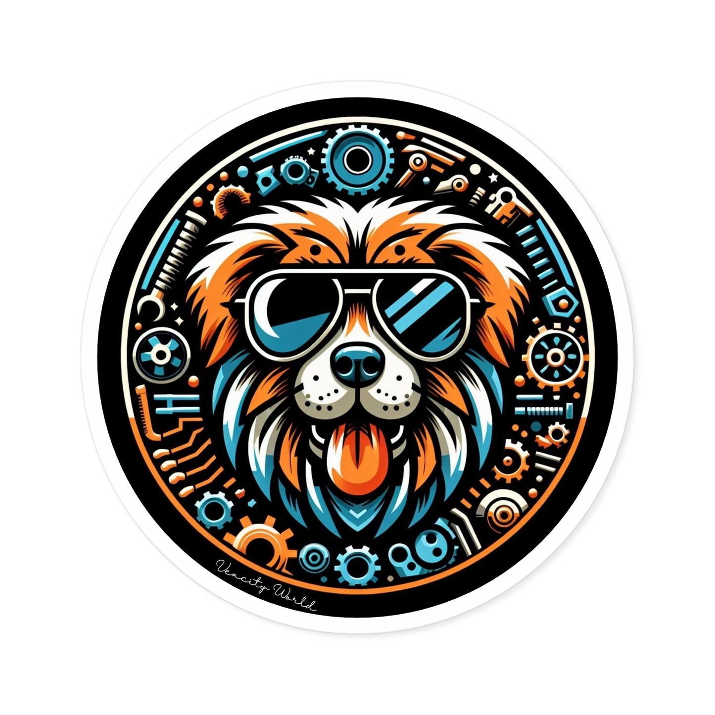 Cyber Dog Sticker, Indoor\Outdoor