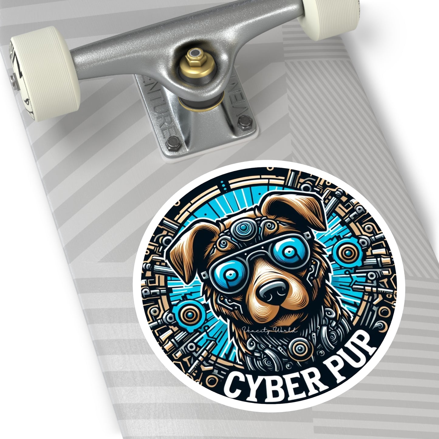 Cyber PuP Dog Sticker, Indoor\Outdoor