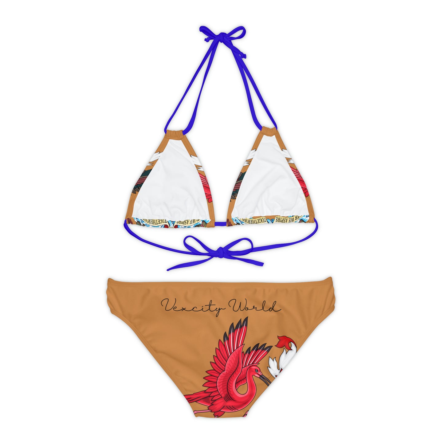 Trinidad And Tobago Strappy Bikini Set Brown