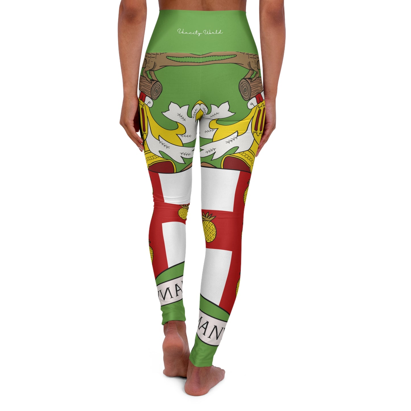 Jamaica Women's High Waisted Yoga Leggings Black