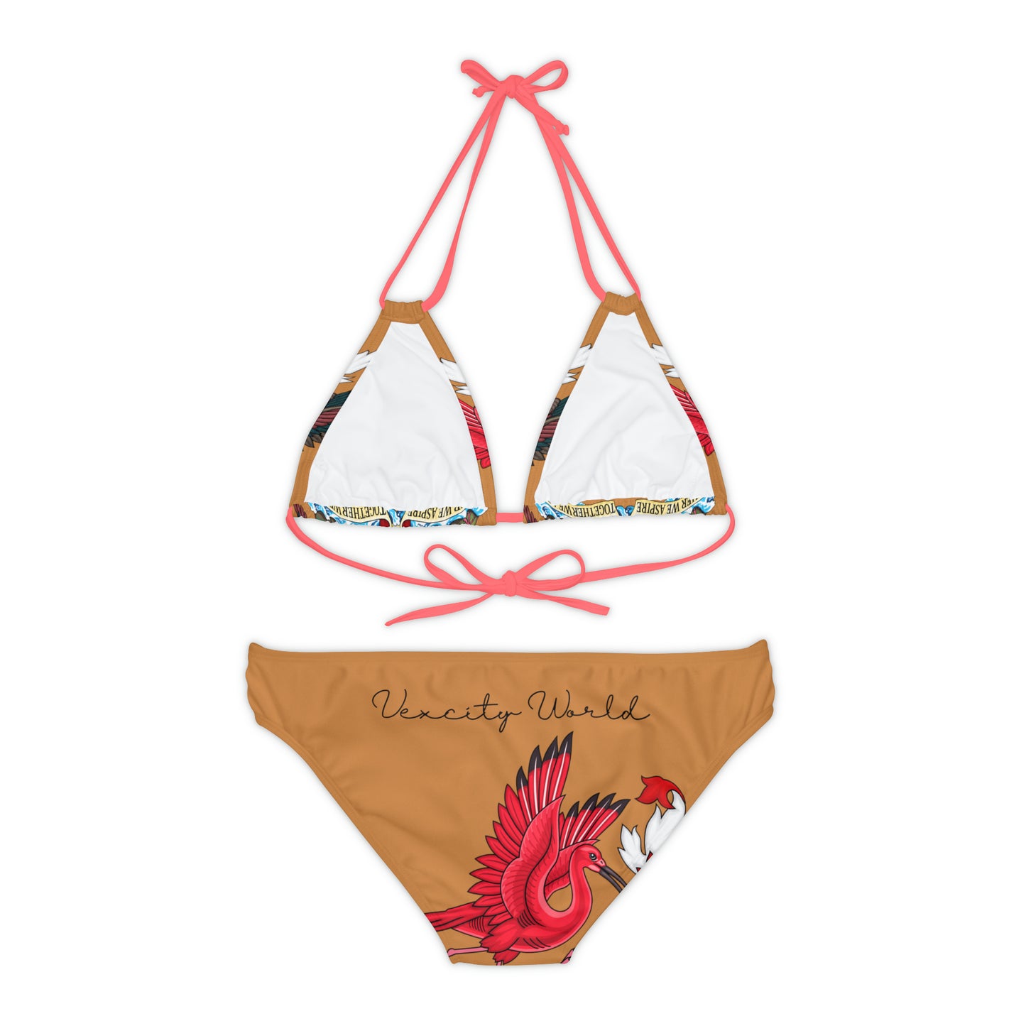 Trinidad And Tobago Strappy Bikini Set Brown