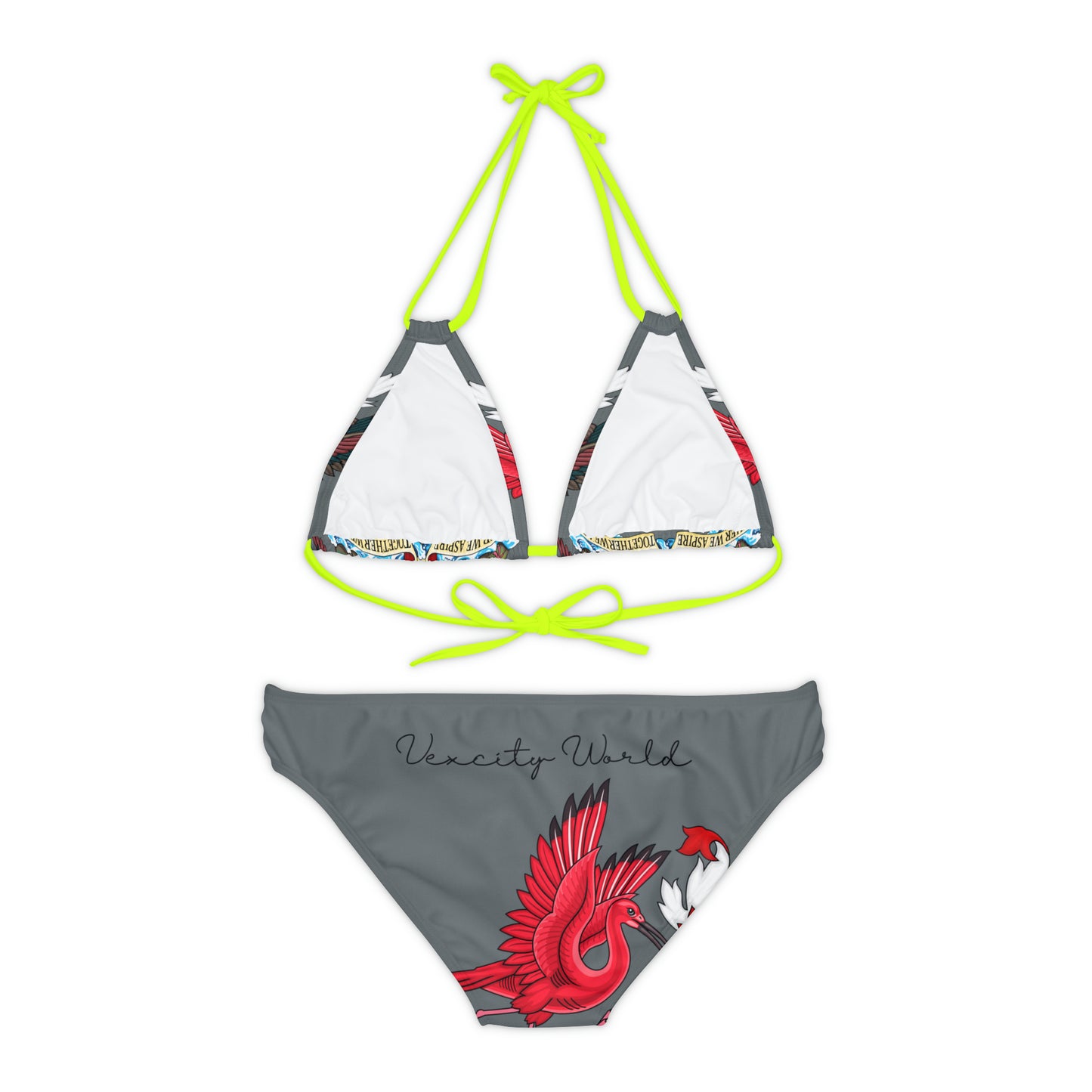 Trinidad And Tobago Strappy Bikini Set Grey