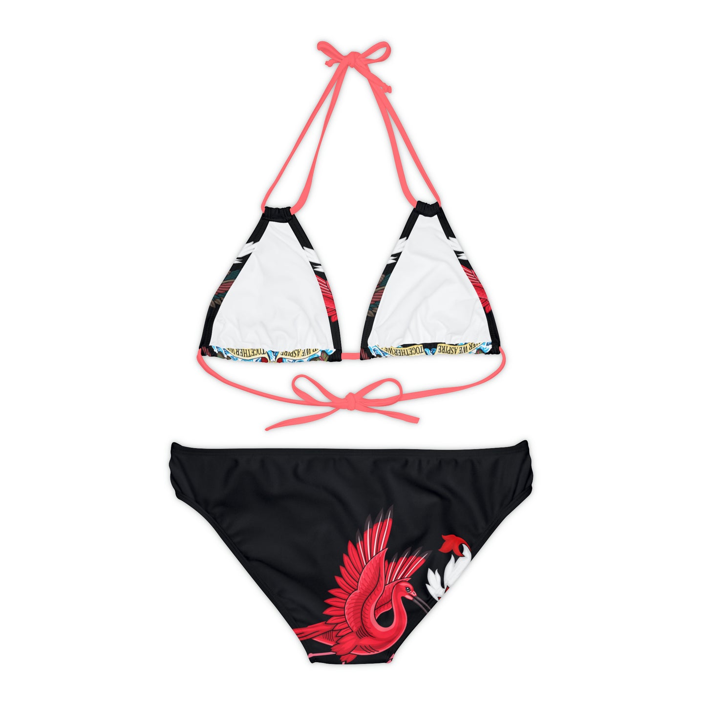 Trinidad And Tobago Strappy Bikini Set Black And Gold
